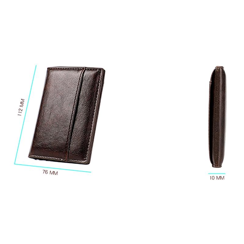 Ultra Thin Pu Leather Card Holder Mini - Blue