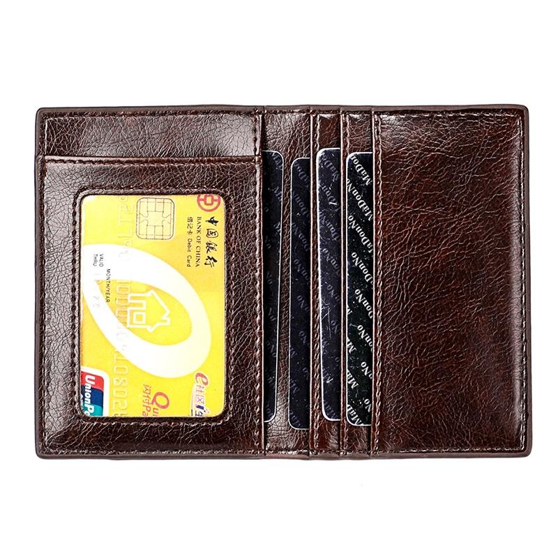 Ultra Thin Pu Leather Card Holder Mini - Blue