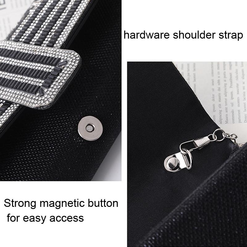 Black Shoulder Bag For Ladies Elegant Hand Messenger - Black