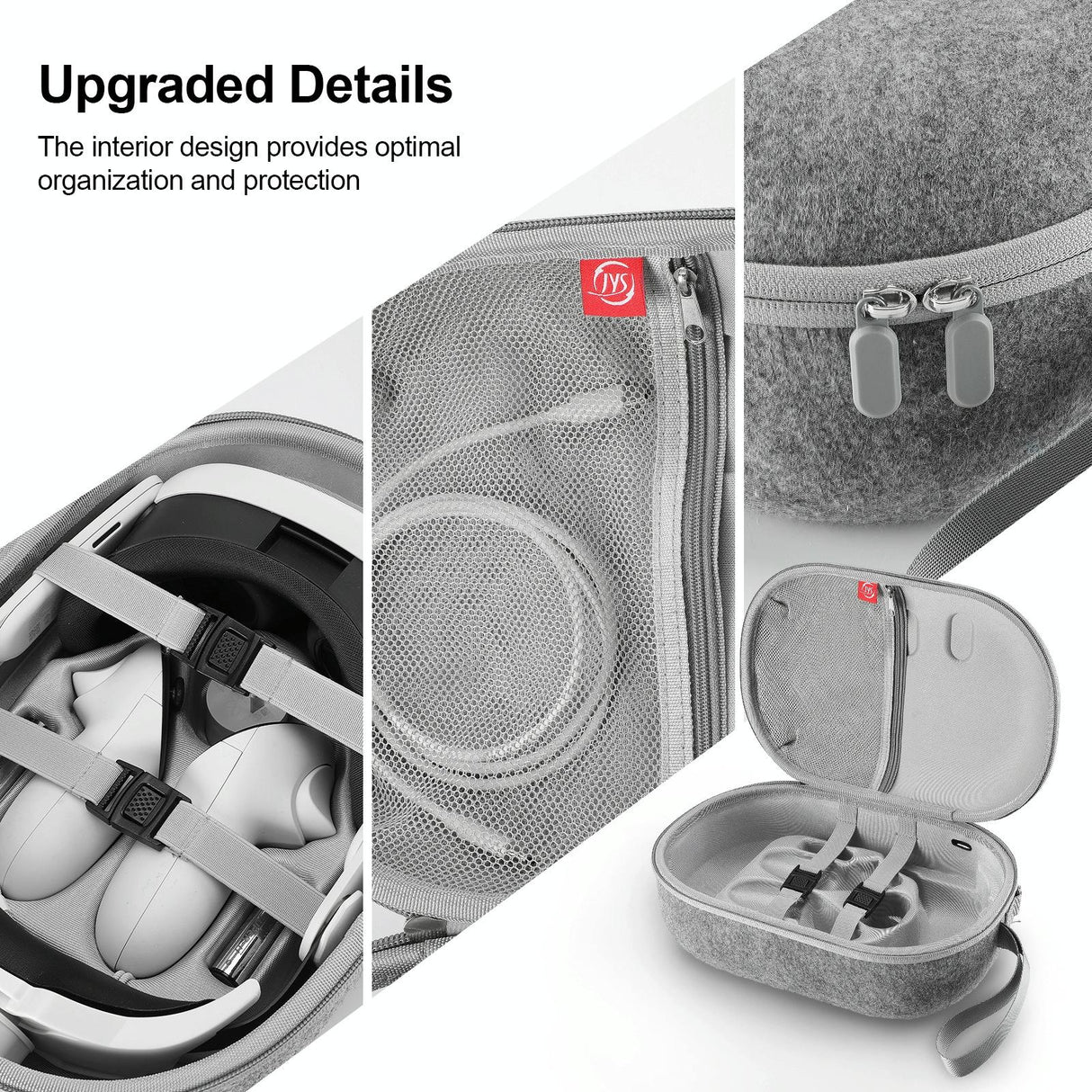 Protective Vr Storage Bag for Apple Vision Pro / Meta Quest 3 Glasses - Grey