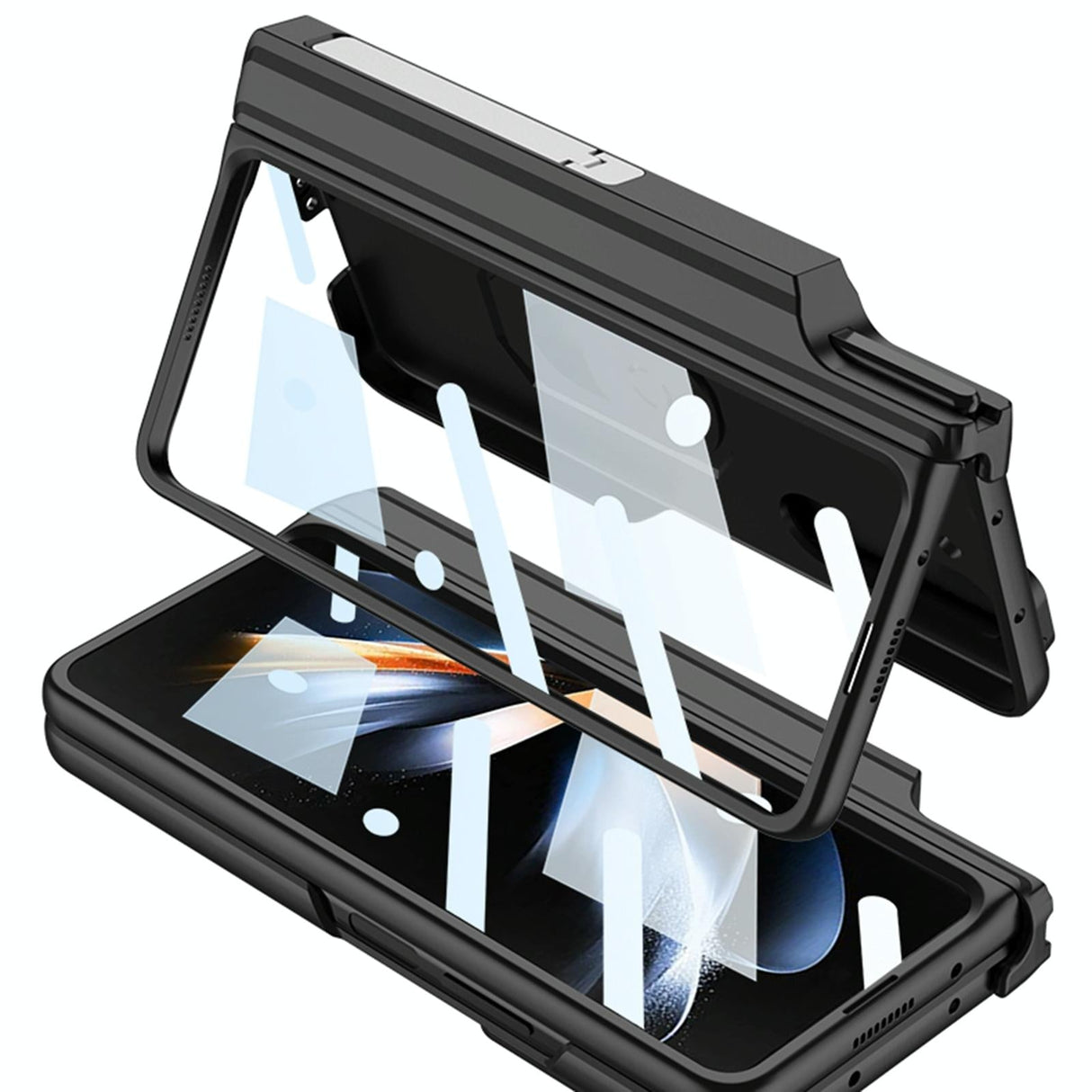 For Samsung Galaxy Z Fold4 5G Magnetic Armor Phone Case - Full Coverage - Brushed Texture