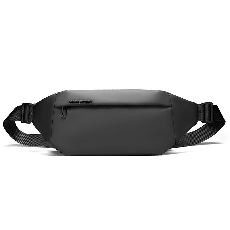 Men Casual Sports Chest Bag Lightweight Shoulder Bag - Elite Black 7786