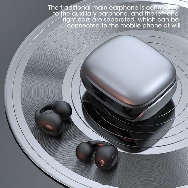 Wireless Bone Conduction Clip-on Bluetooth Headset - Noise Reduction - White