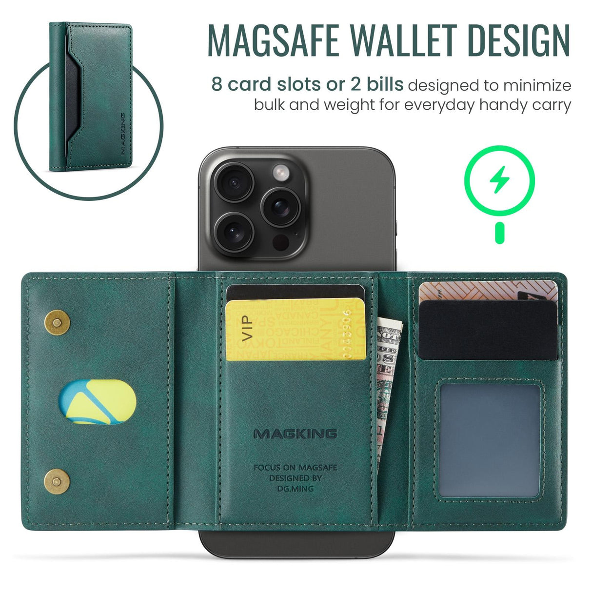 Rfid Card Bag Magsafe Compatible - Brown
