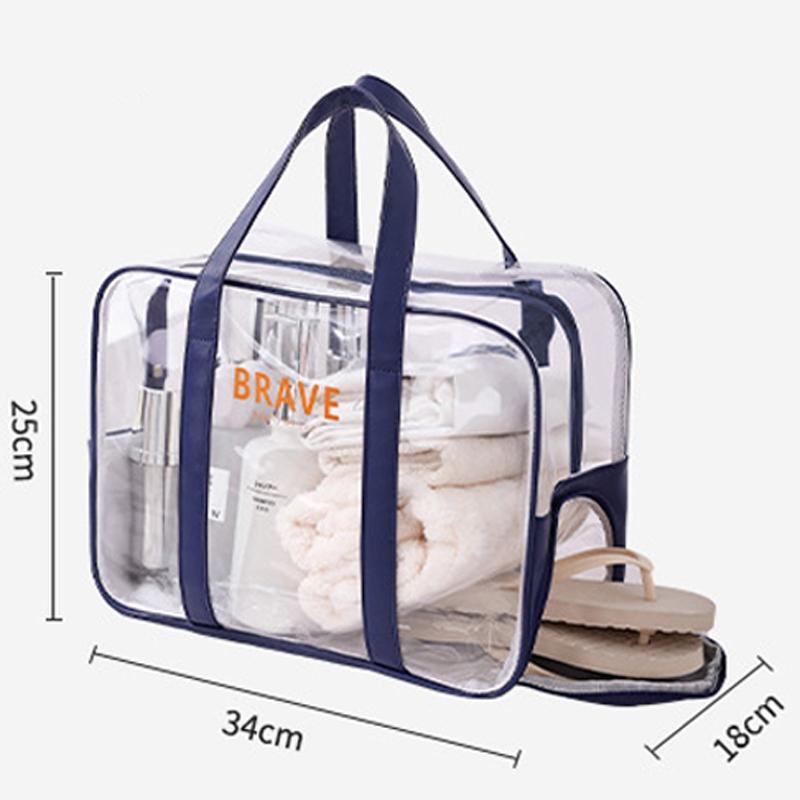 Waterproof Sports Tote For Toiletries & Makeup - Black