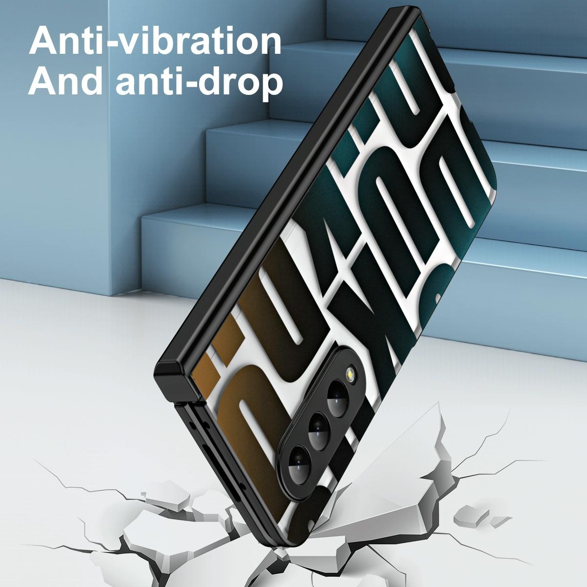 For Samsung Galaxy Z Fold4 5G Foldable Electroplated Phone Case With Hinge - Silver