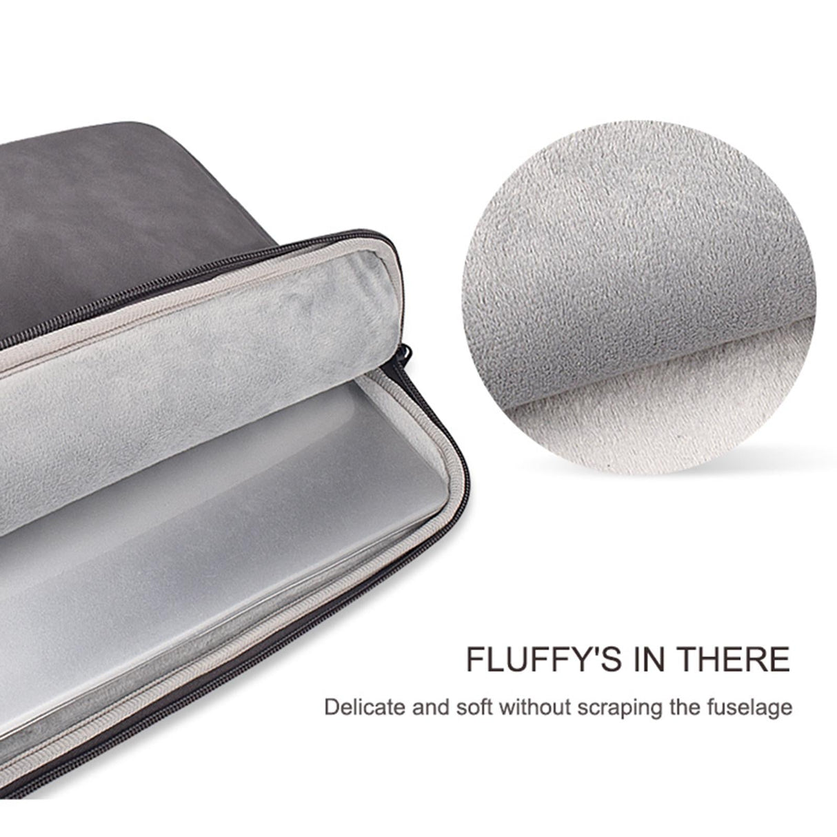 13.3 Inch Sheepskin Notebook Inner Bag - Natural - Pink