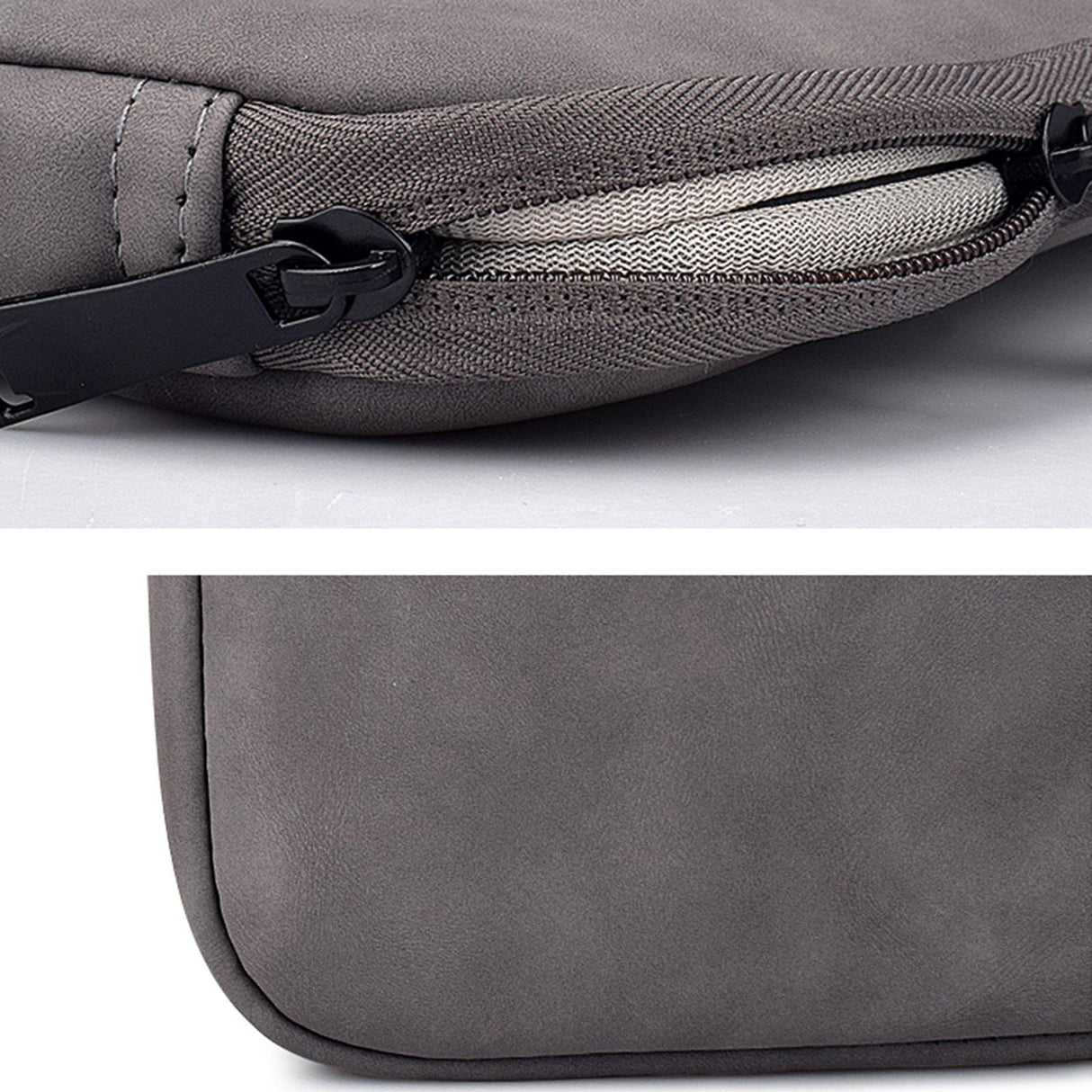 13.3 Inch Sheepskin Notebook Inner Bag - Natural - Pink