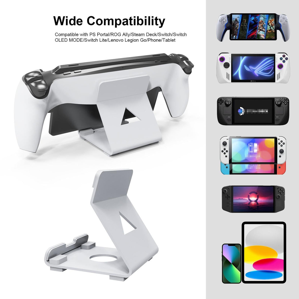 Universal Gaming Desktop Stand - Multi Device - White