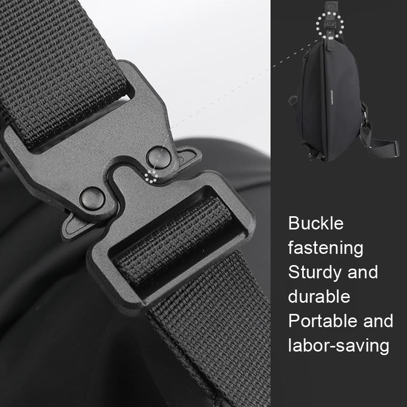 Men Casual Shoulder Bag Chest Pack For On The Go Convenience - Black