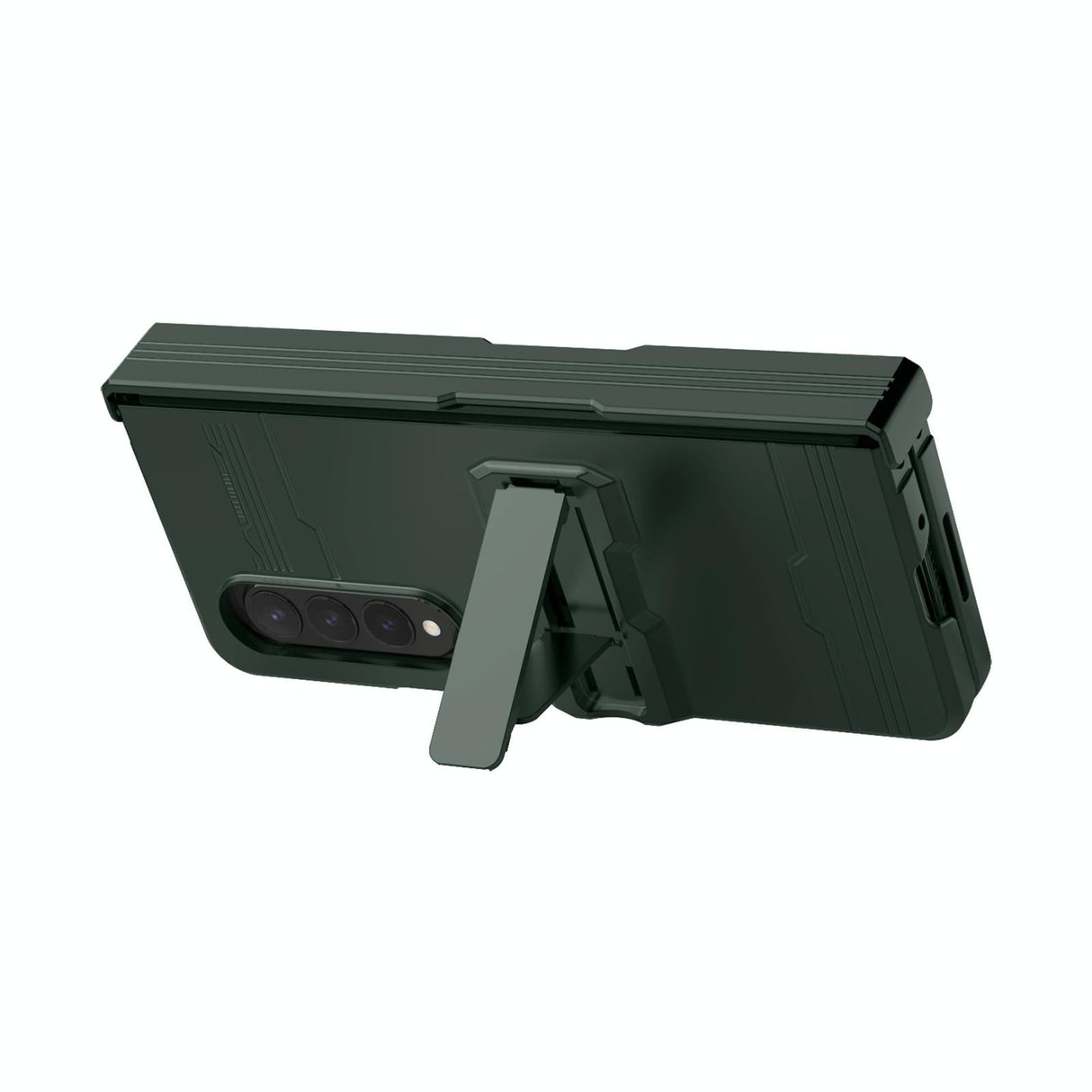 For Samsung Galaxy Z Fold4 5G Anti-Fall King Kong Phone Case - Green