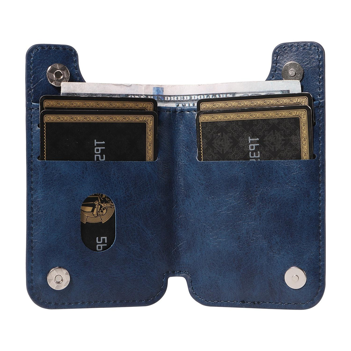 Vintage Cow Print Sewing Card Phone Sticker - Blue