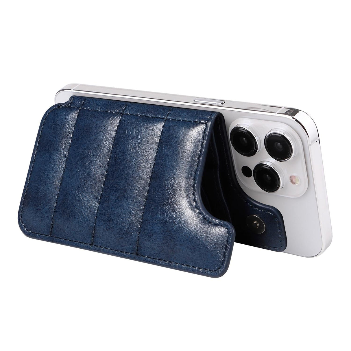 Vintage Cow Print Sewing Card Phone Sticker - Blue