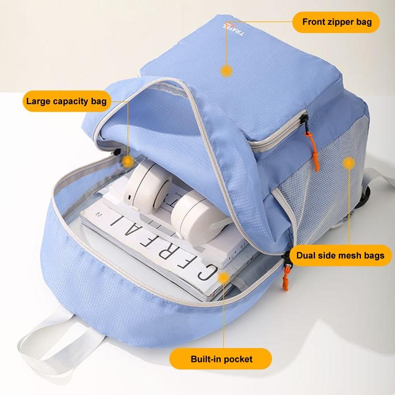 Foldable Sports Backpack For Mountaineering - Black