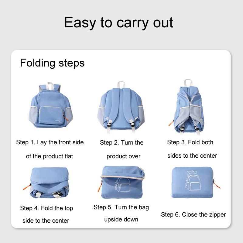 Foldable Sports Backpack For Mountaineering - Black