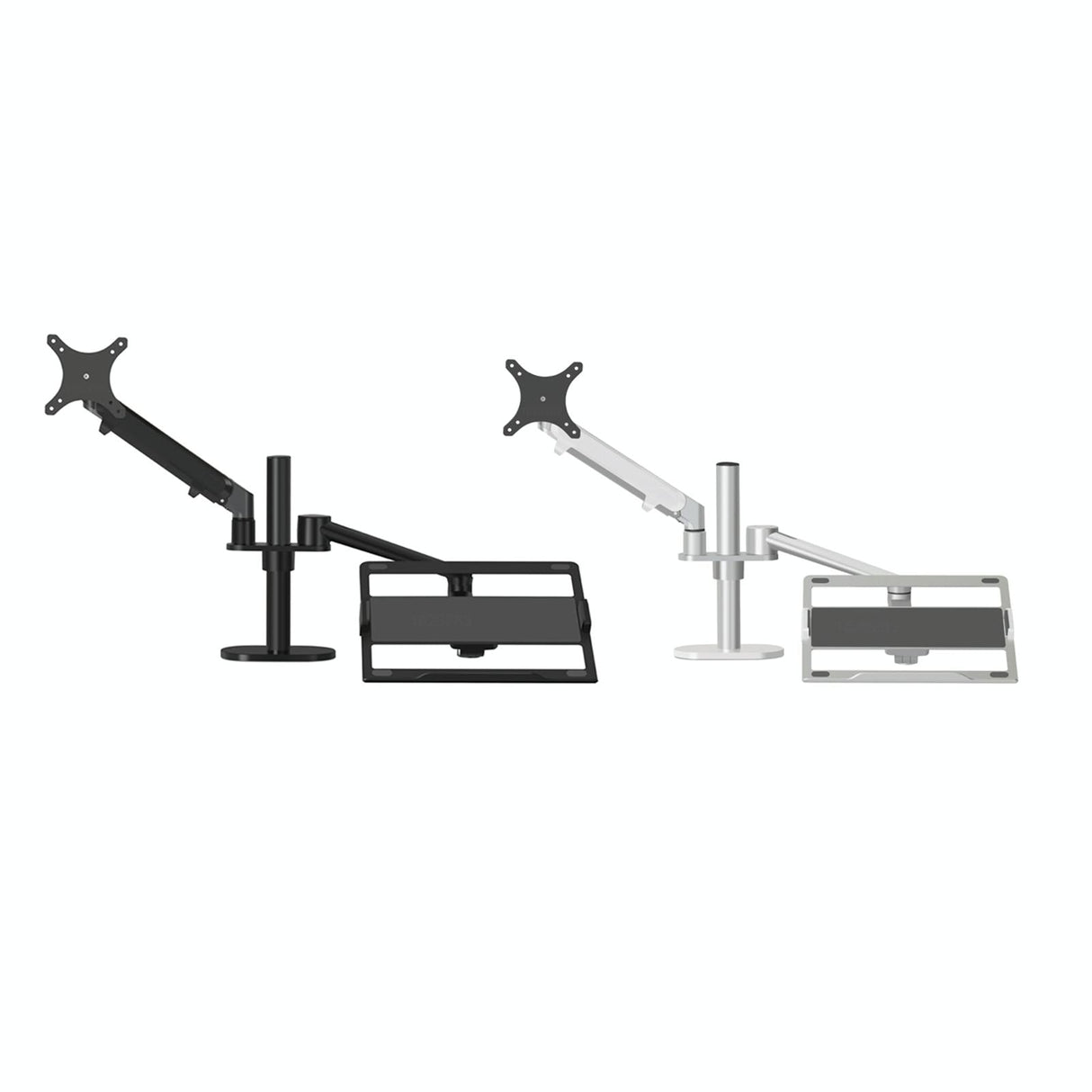 Adjustable Desktop Stand for 17-32 and 12-17 Monitors - Aluminum - Silver