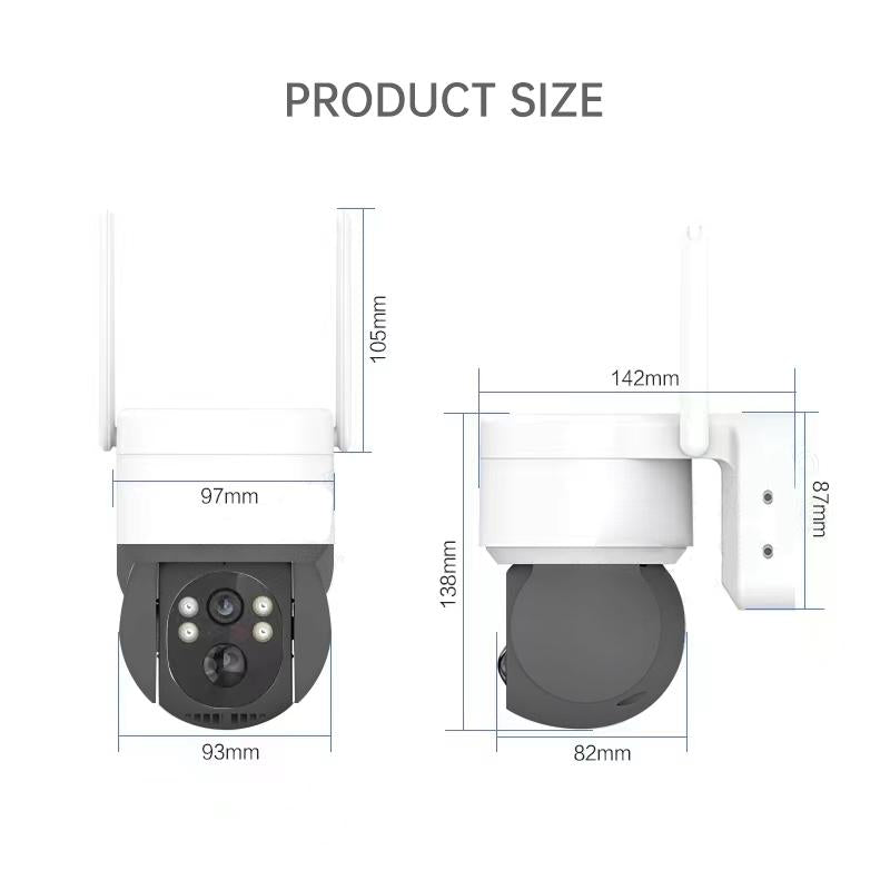 Wireless Solar Camera - 2Mp Hd Ip66 Waterproof - Black