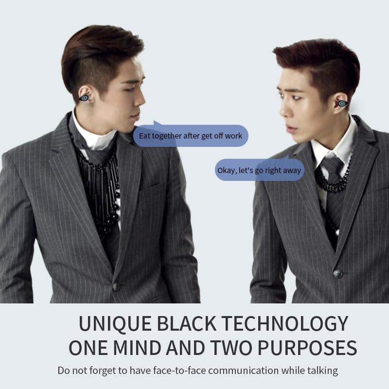 Ultra-light Wireless Earphone with Mic - Bluetooth 5.0 - Ear Clip - Stereo - Pink