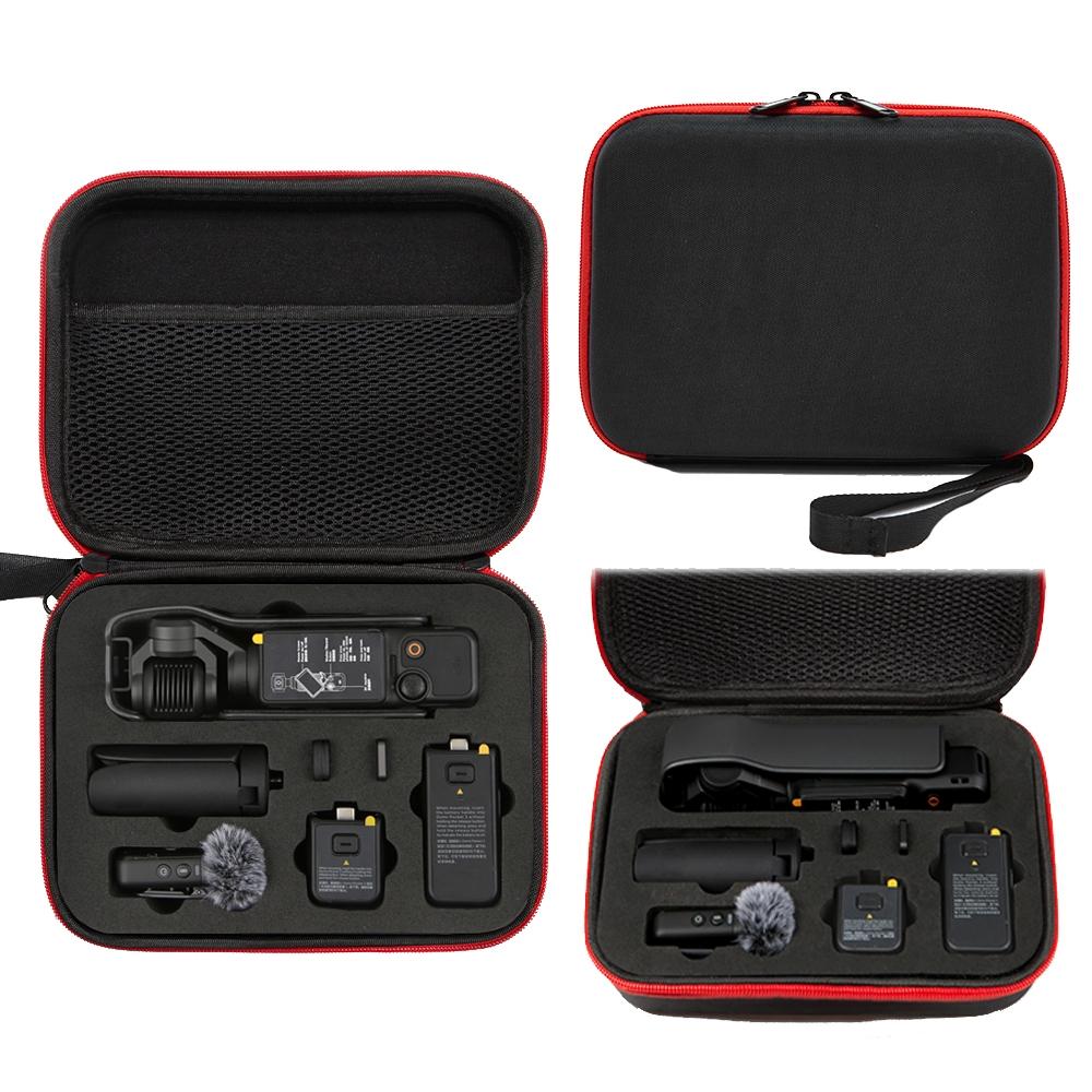 Dji Pocket 3 Camera Handbag - Storage Bag - Black Shell Red Inner