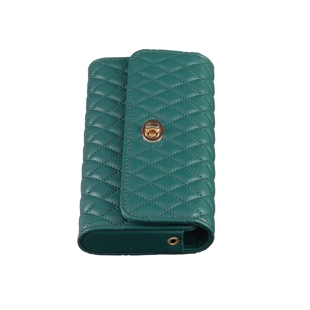 Horizontal Pu Crossbody Shoulder Bag - Dark Blue