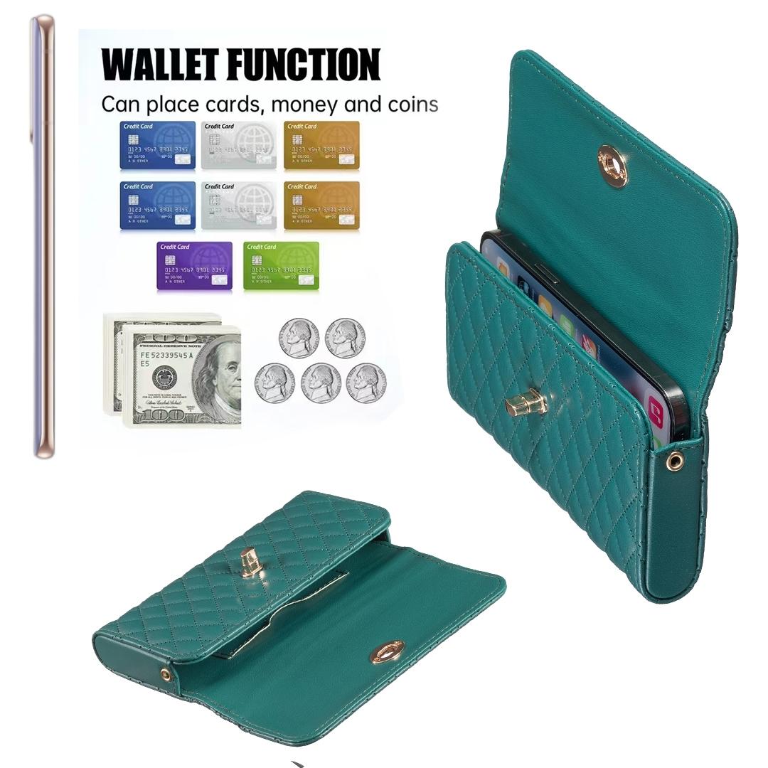 Horizontal Pu Crossbody Shoulder Bag - Dark Blue