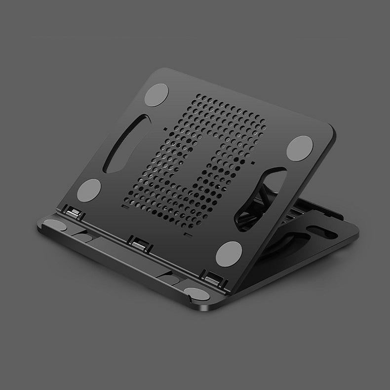 Adjustable Laptop Cooling Stand - Foldable Design - White