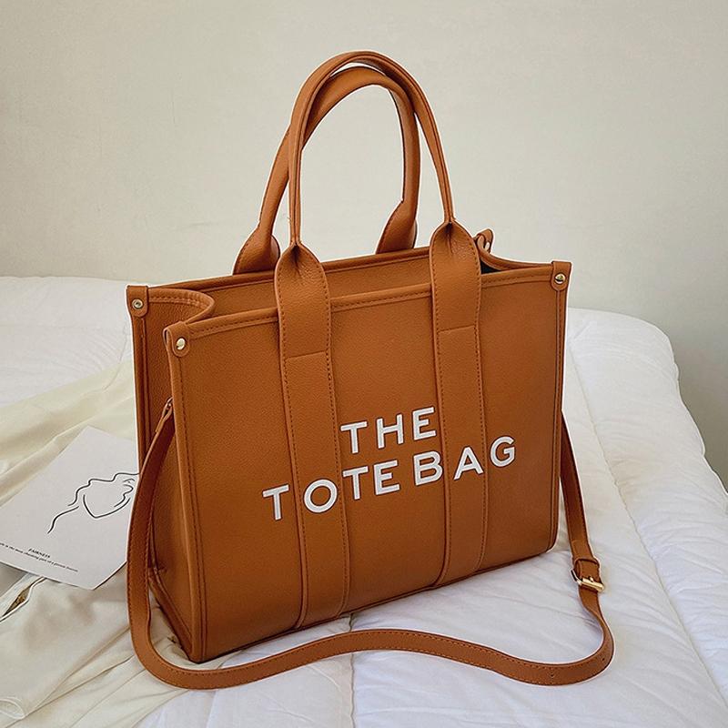 Stylish Pu Leather Crossbody Tote For Women - Small Khaki