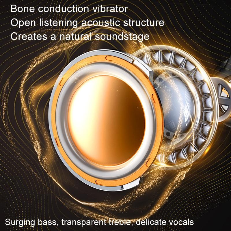 Wireless Bone Conduction Earphones - Openbuds Clip-on for Sports - White