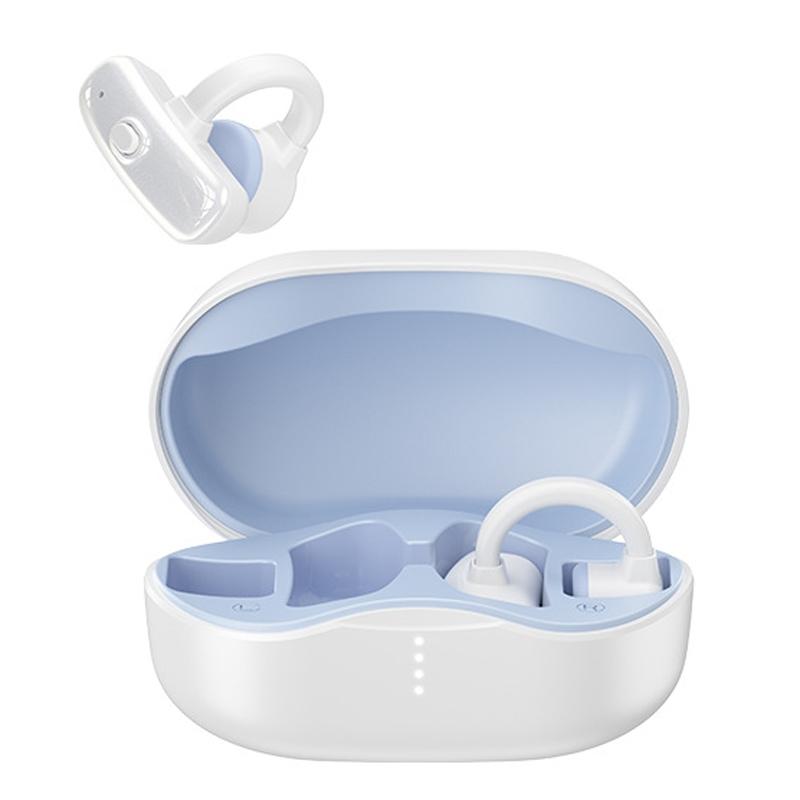 Wireless Bone Conduction Earphones - Openbuds Clip-on for Sports - White
