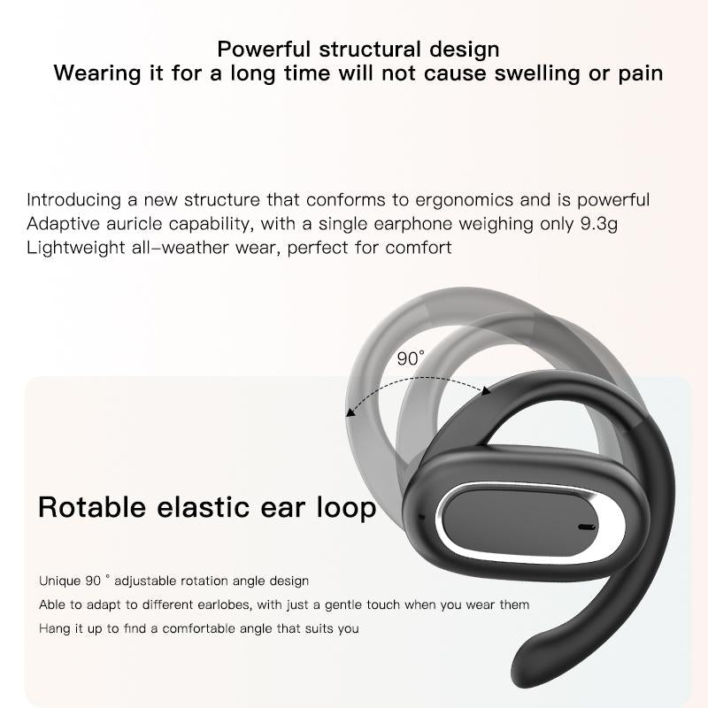 Adjustable Wireless Bluetooth Earphones with Noise Reduction - T35 Ows - White