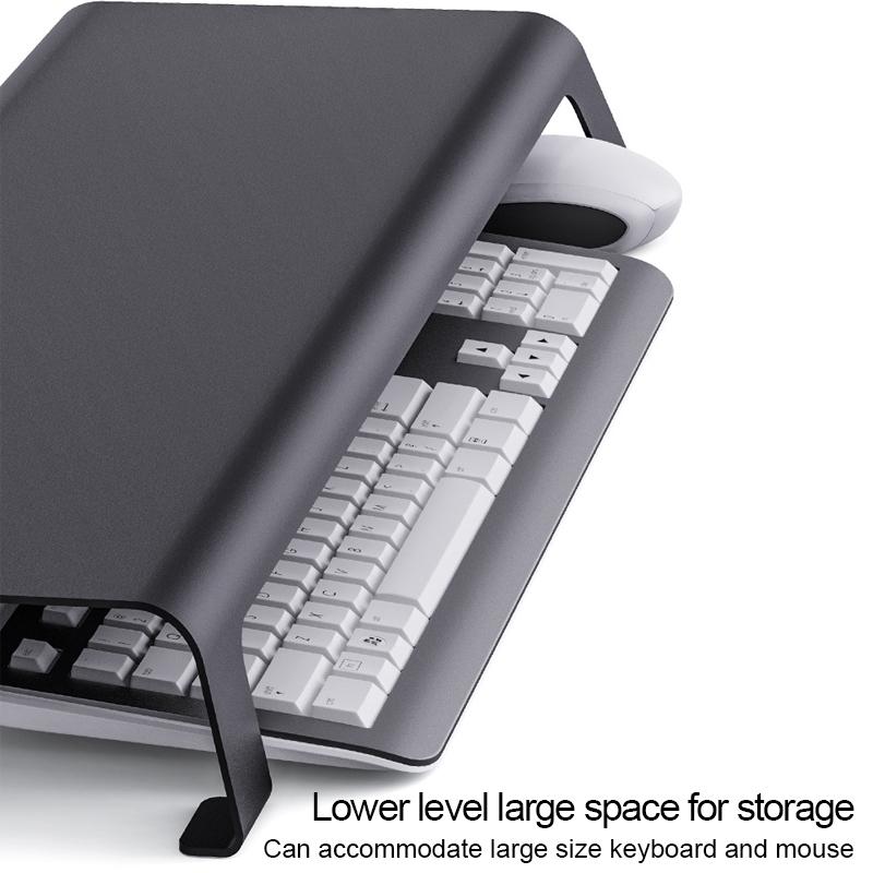 White Monitor Riser Bracket - Space-saving