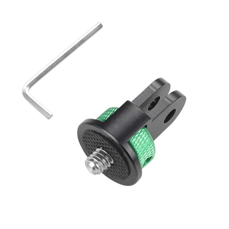 Universal 1 / 4 Inch Screw Action Camera Adapter - Adjustable - Green Black