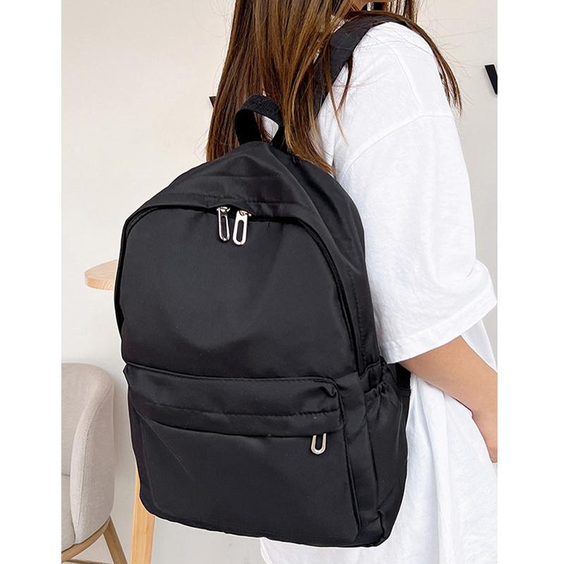 Simple Women Travel Backpack Solid Colour - Green