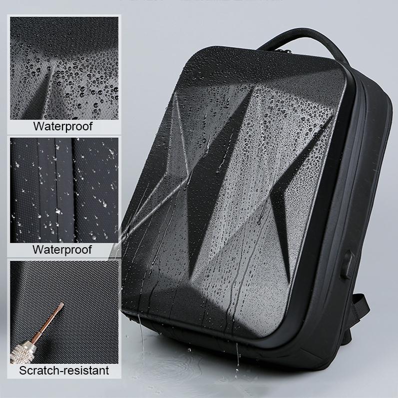 Waterproof Laptop Backpack with Usb Port - Large Capacity - Black