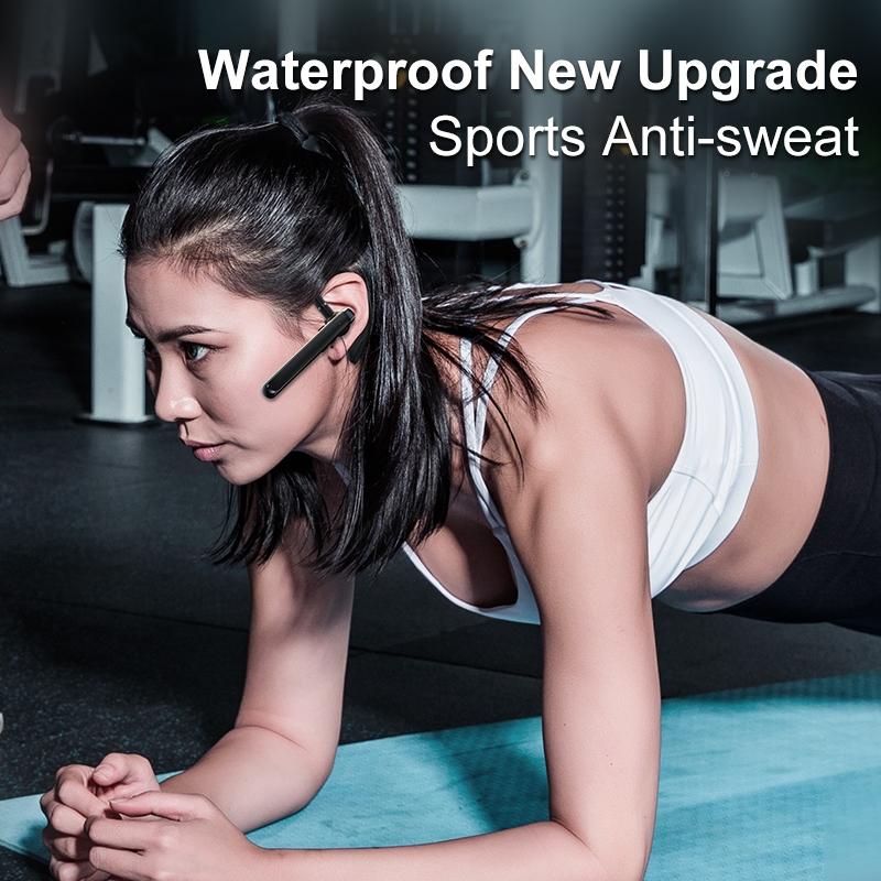 Wireless Bluetooth Earphone with Noise Reduction - 880 Ear Mounted - Blue