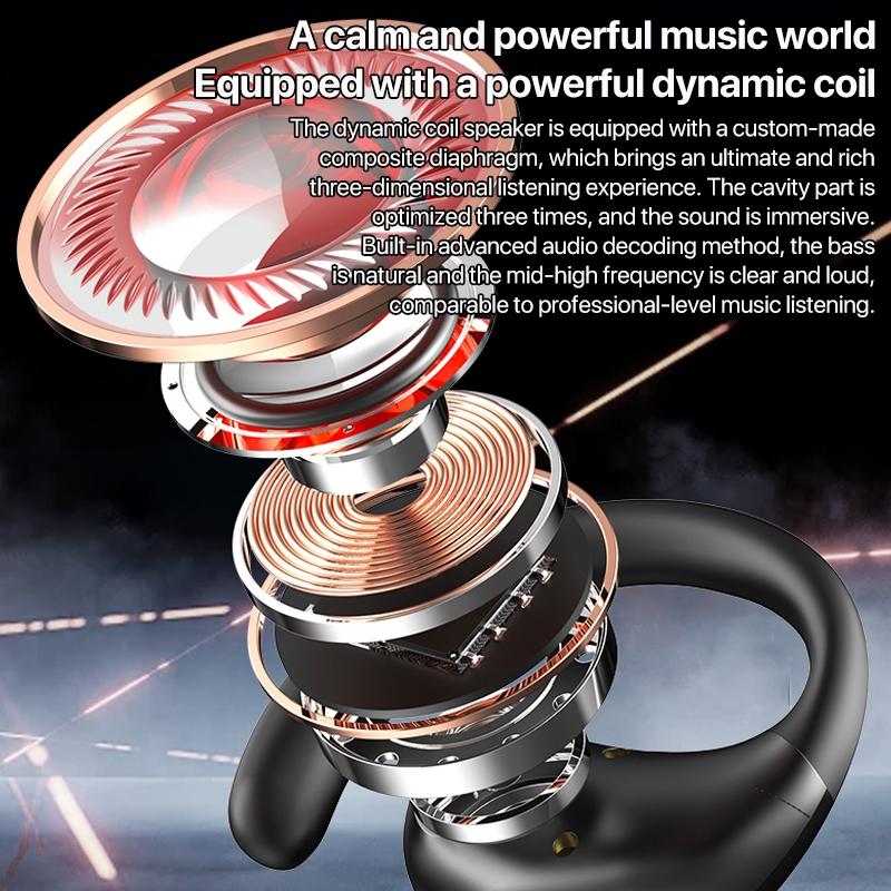 Wireless Bluetooth Earphones for Mechanical Planet - Ear-mounted - Black