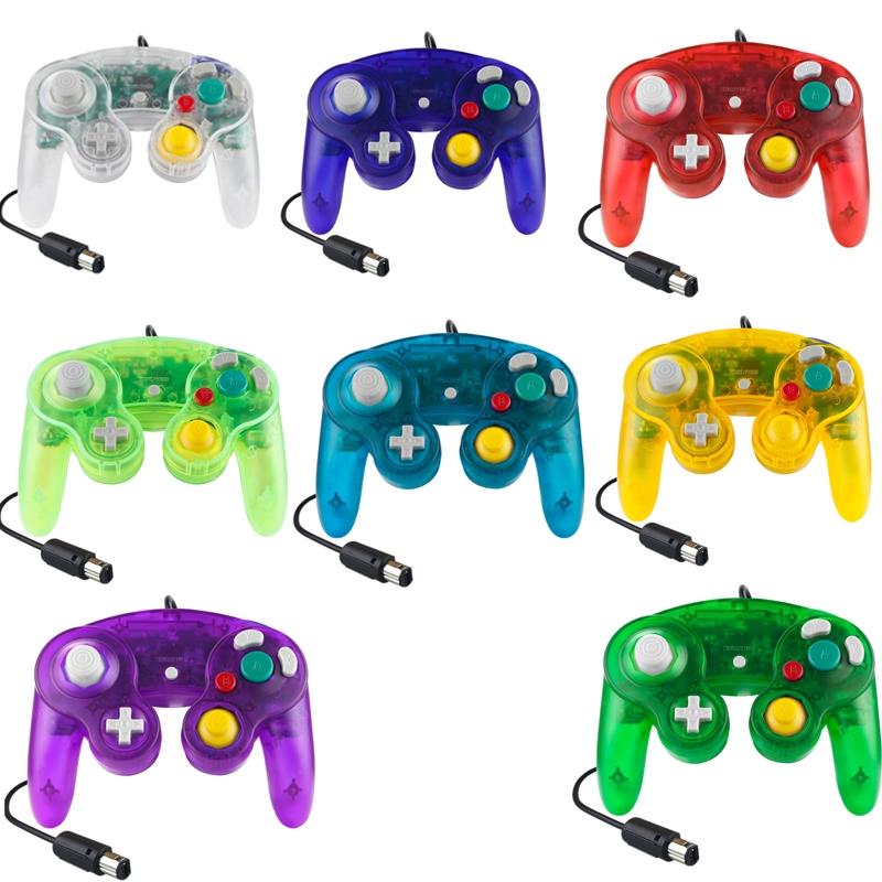 5 Piece Wired Game Controller for Nintendo Ngc - Transparent Blue
