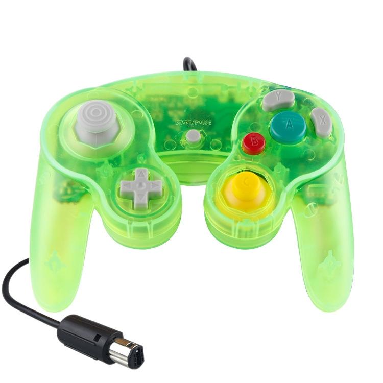 5 Piece Wired Game Controller for Nintendo Ngc - Transparent Blue