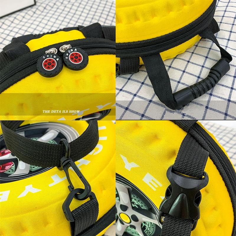 Kindergarten Shoulder Bag - Tire Shaped for Kids - Blue