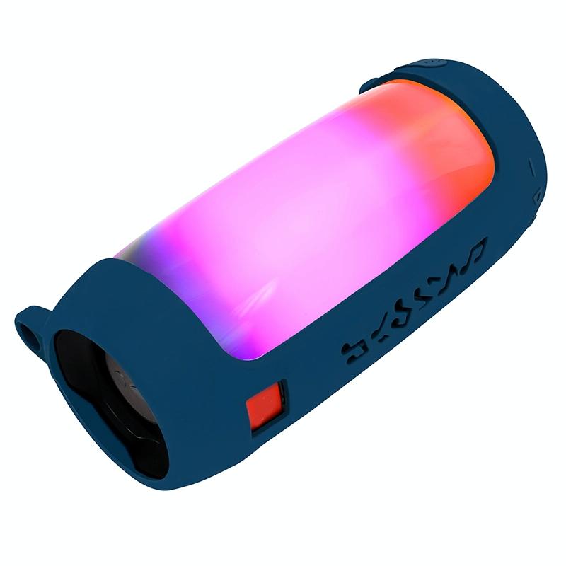 Shockproof Silicone Protective Case for Jbl Pulse4 with Carabiner & Lanyard - Orange