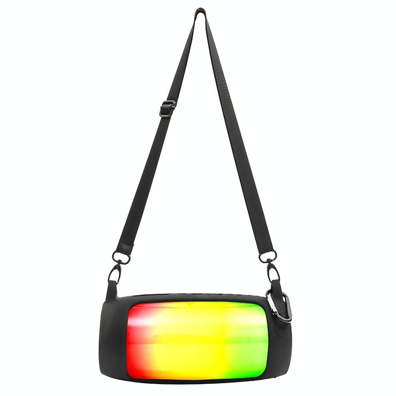 Shockproof Silicone Protective Case for Jbl Pulse4 with Carabiner & Lanyard - Orange