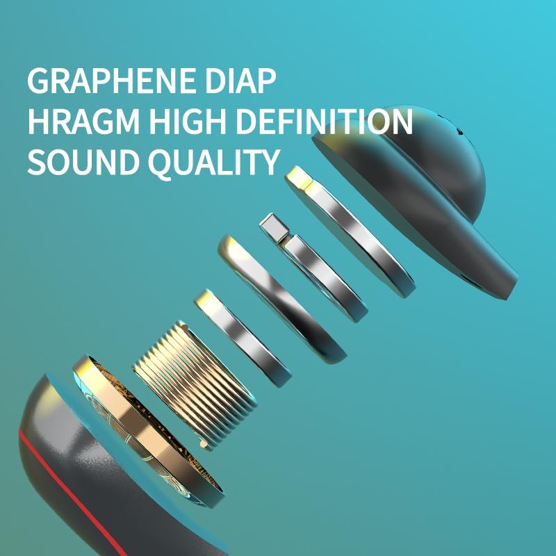 Wireless T20 Tws Bluetooth Earphones with Led Display & Charging Box - Gun Gray