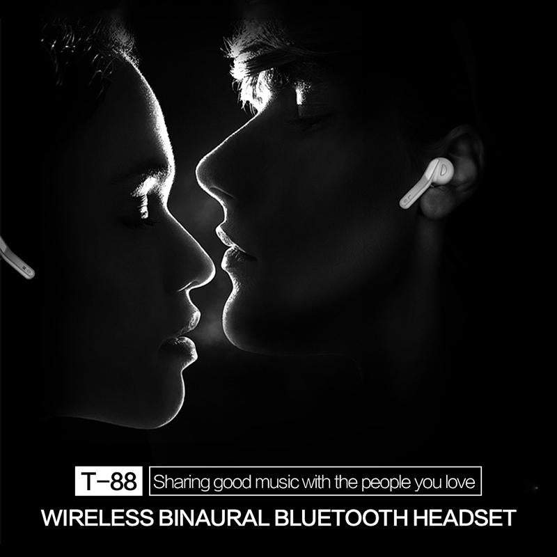 Mini Touch Control Wireless Earbuds with Charger Box - Hifi Bluetooth Tws - White