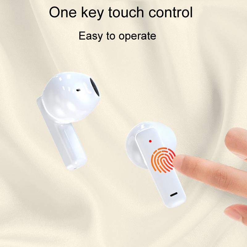 Wireless Bluetooth Earphones with Hd Noise Reduction for Gaming and Sports - White