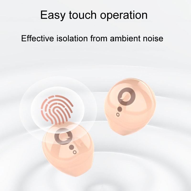 Mini Wireless Sports Earphones with Bluetooth for Sleep - S800 - White