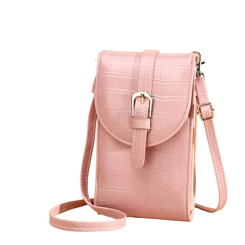 Stylish Crocodile Print Shoulder Bag - Blue