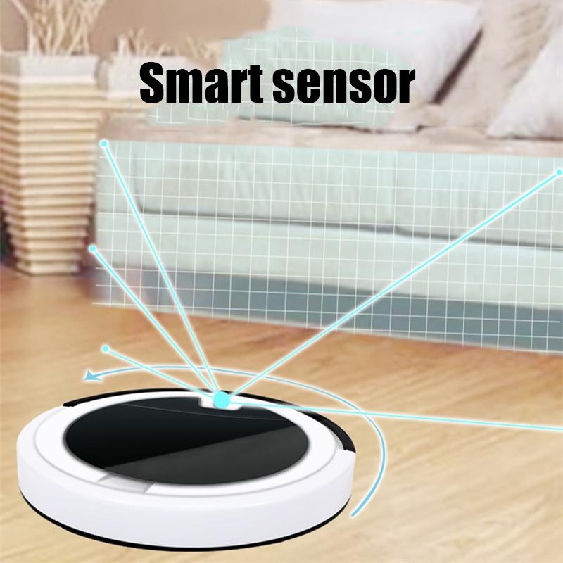 Smart Home Sweeping Robot with Remote Control and Large Suction - Red Black