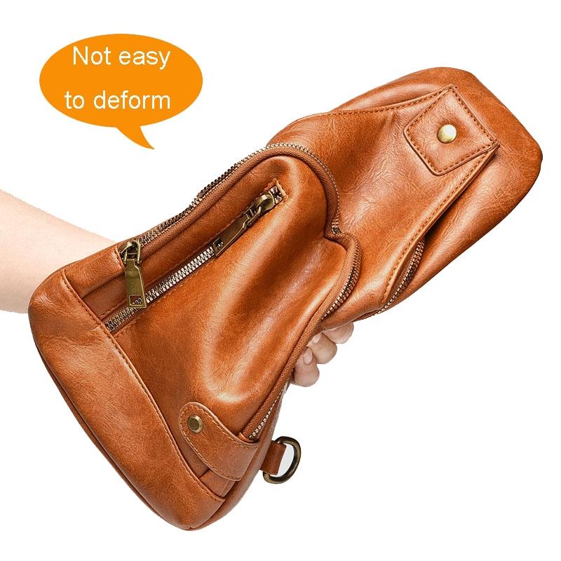 Versatile Single Shoulder Chest Bag For Motorcyclists - Gray