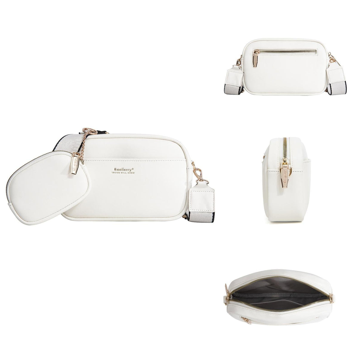 Small Square Pu Crossbody Bag For Women High Capacity - Pink