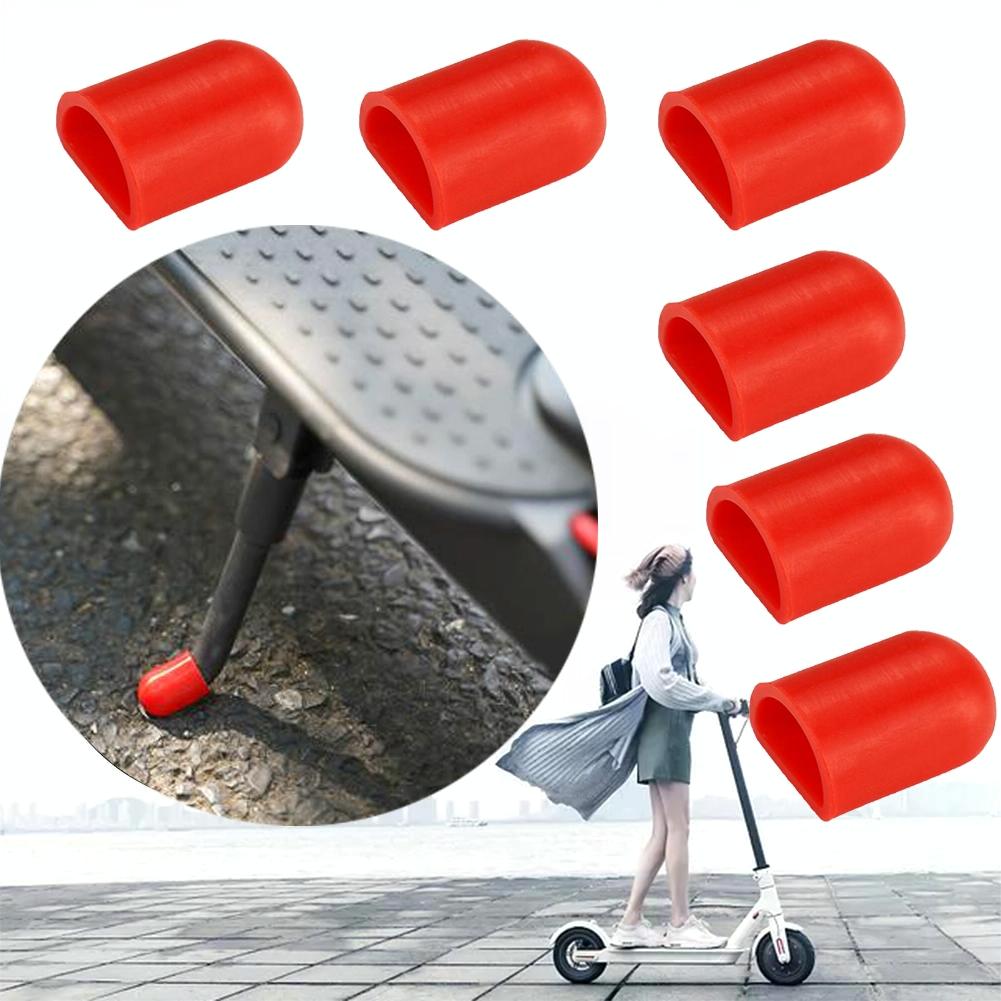 6-piece Silicone Foot Support for Xiaomi Mijia M365 Electric Scooter - Red